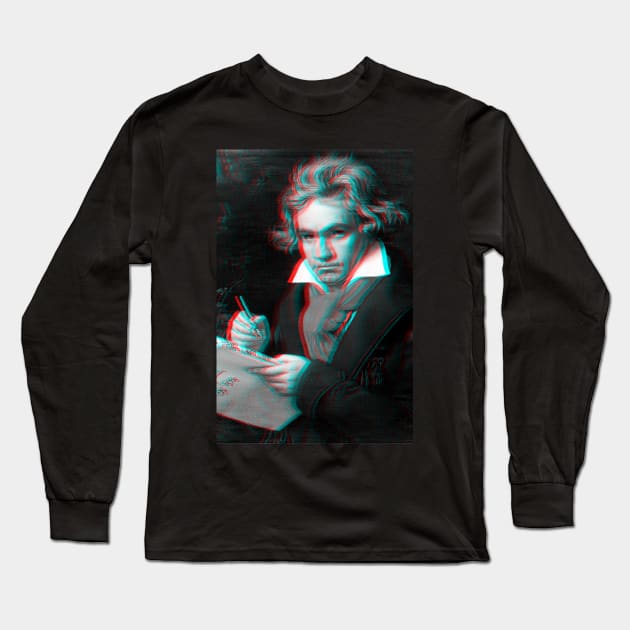 Ludwig van Beethoven Long Sleeve T-Shirt by TheMusicophile